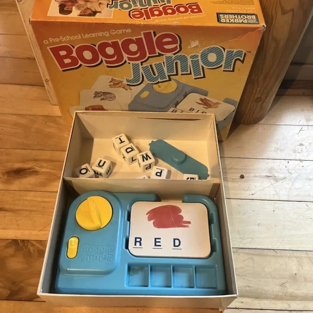 BOGGLE Junior First Edition Preschool Learning Game by Parker Brothers 1988 Jr